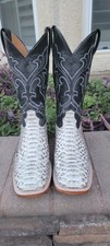 JLS Mens Cowboy Boots Black &