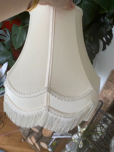 Large lampshade vintage - vintage, cream