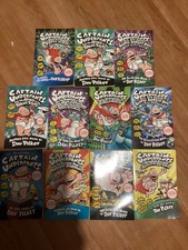 Set of 11 Captain Underpants paperback books graphical comics