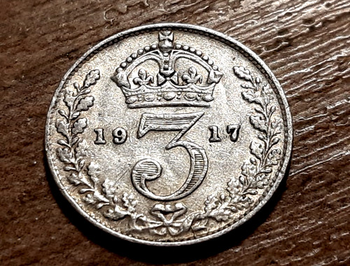 George silver threepence - v,