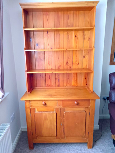 Antique pine welsh dresser - pine,