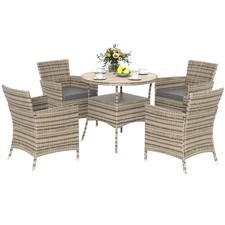 Outsunny Rattan Dining Set for
