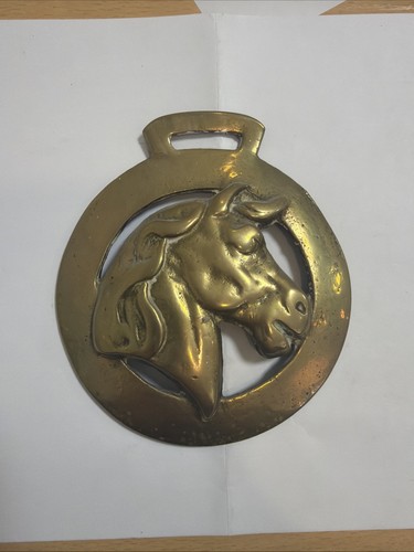 Vintage horse brass large - horse,