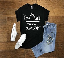 Studio Ghibli Cat Mens T-Shirt Funny Totoro Animie Tv Show Miyazaki Gamer Xmas