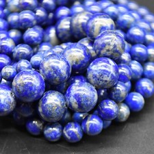 Lapis Lazuli (more gold) Round