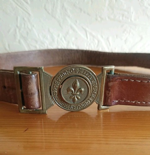 Swiss leather teen scout belt - swiss,