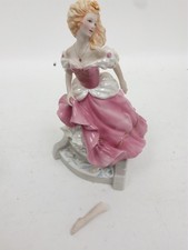 Franklin Mint Disney Cinderella Figurine 10.25" 26cm Tall Glass Shoe Slipper