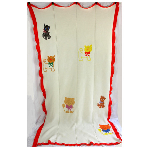 Vintage handmade knitted - vintage, cat