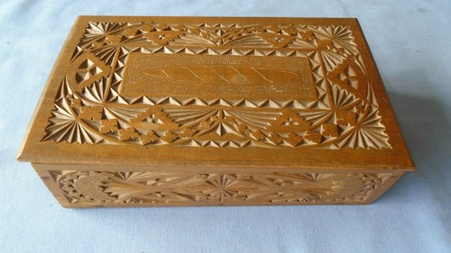 Vintage carved box wood work - vintage,