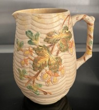 Arthur Wood BRAMBLE JUG / VASE * Embellished Floral Relief Pattern * 1950s VGC