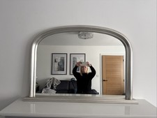 Large Silver Framed Mirror