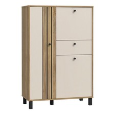 Cream & Oak Storage Cabinet -