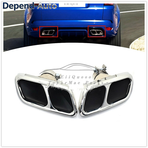 Rear exhaust tail pipe tip - 2x,