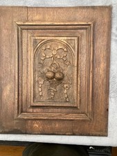 Antique Carved  Oak Panels architectural salvage reclaim qty 2