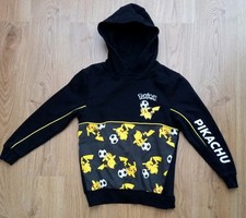 Pokemon black hoodie age 8-9 years George Asda football pikachu Pokémon 