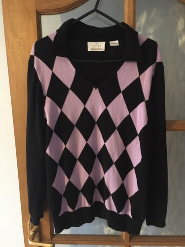 Pro argyle golf jumper - ep,