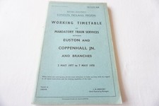 1977 London Midland Region Railway Working Timetable Section CA Coppenhall