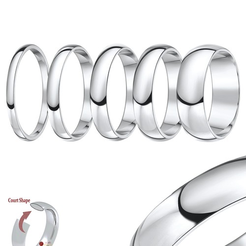Platinum wedding ring court - platinum,