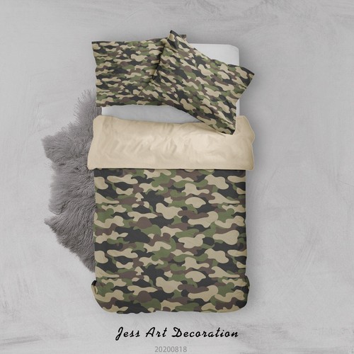 Camouflage pattern quilt - 3d,