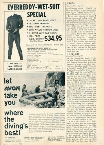 1970 everreddy wet suit print - 1970,