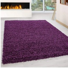 METRO LANE THERESE COZY PURPLE SHAGGY AREA RUG POLYPROPYLENE 60 X 110CM