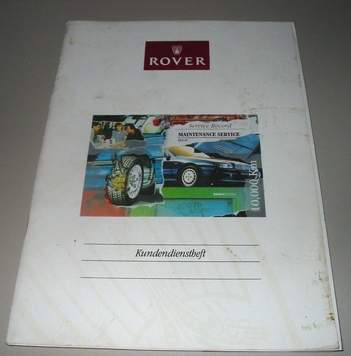 Kundendienstheft rover 216 - kundendienstheft,
