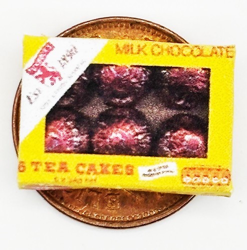 Dolls house tea cakes packet - tea,