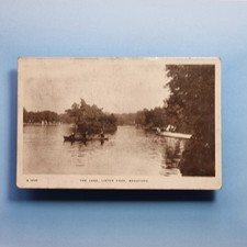 Bradford Postcard C1910 Real Photo Lister Park Edwardian Boating Recreation York