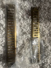 Plain Slotted Air Vent With Bevel Edge 10" X 1.5" Antique Brass Unlacquered X2