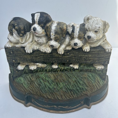 Vintage cast iron door stop - vintage, 5