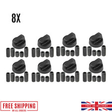 8X NEFF  BLACK COOKER OVEN HOB CONTROL KNOB & +5 ADAPTORS