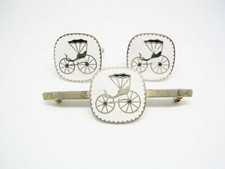 Vintage Cufflinks Collar Pin