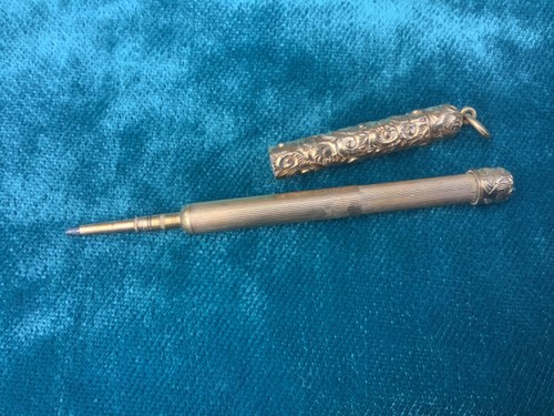 Antique gold cased chatelaine - cased,
