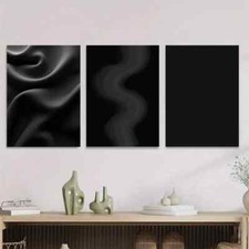 3pcs Modern Black Abstract