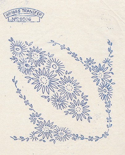 Vintage embroidery transfer - vintage,