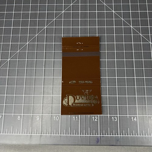 Matchbook cover dovie s - matchbook,