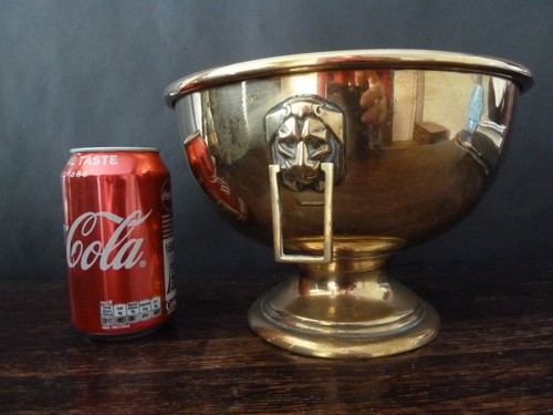 Vintage antique brass round - antique,