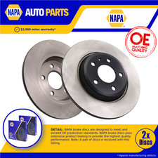 2x Brake Discs Pair Solid fits
