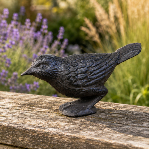 Cast iron bird ornament - iron,