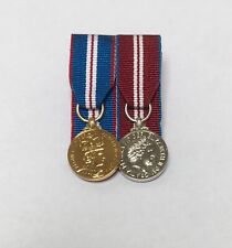 Golden Jubilee & Diamond Jubilee Court Mounted Miniature Medals, Army Military