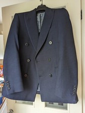 Men's Hackett London Jacket Size 38 R In Bright Navy Complete With Cover