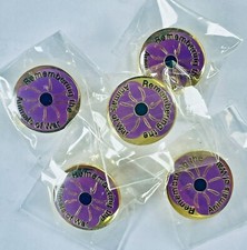 Purple Poppy badges -