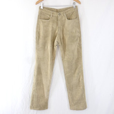 Cord Corduroy Mens Jeans Trousers Beige Slim Straight Fit Pockets Size L 30 BNWT