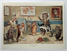 Cat Print The Naughty Puss by Louis Wain art print 