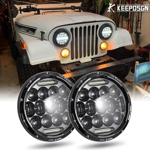 Pair led headlights drl - headlights,