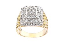 9ct Yellow Gold Pyramid Ring