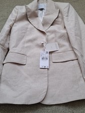 Mango Linen Jacket Xs Nwt