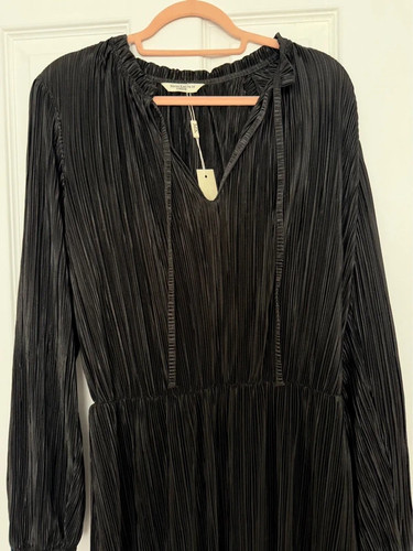 Stunning black plisse maxi