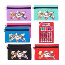 Bingo Dabber Case with 6 Dabbers  Tickets Pens Markers Gift Idea Present