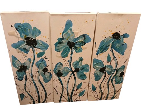 Michelle luter triptych blue - michelle,